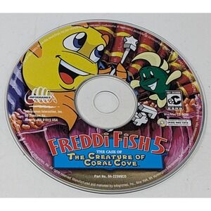 Freddi Fish 5 Creature Of Coral Cove (2001) PC CD ROM Computer‎ Video Game